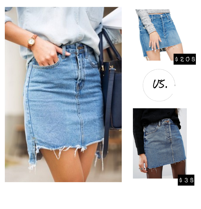 Ripped Denim Mini Skirts