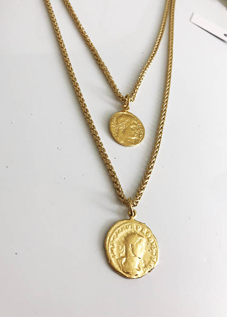 Kim Kardashian Coin Necklaces Etsy