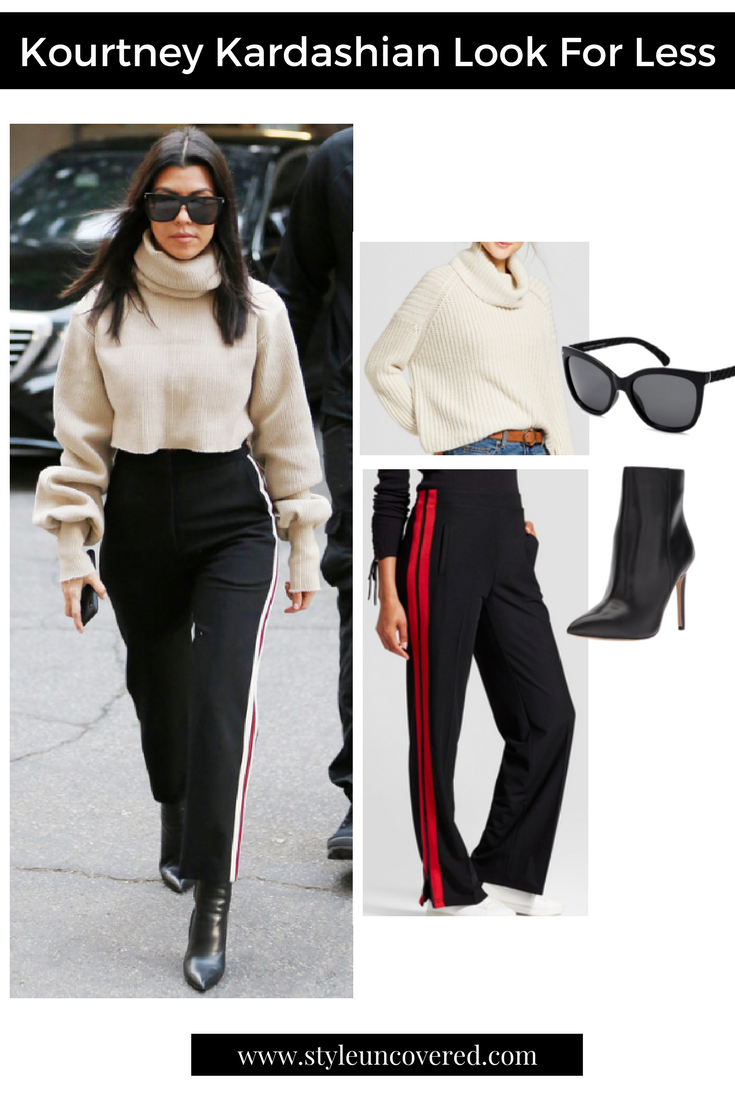 Kourtney Kardashian's Turtleneck & Track Pants Look for Less