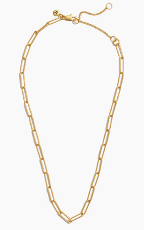 Madewell gold paper clip chain necklace