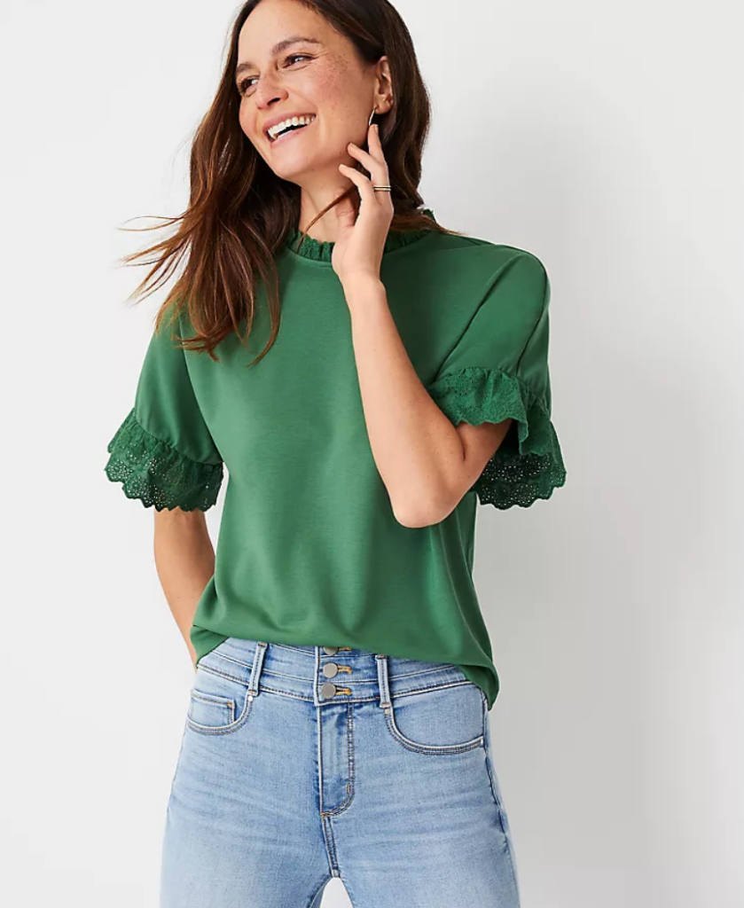 Short Sleeve Ruffle Shirt